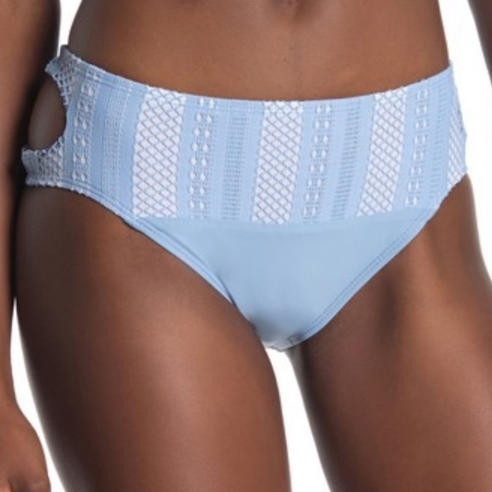 Ella moss heart keyhole bikini bottom blue